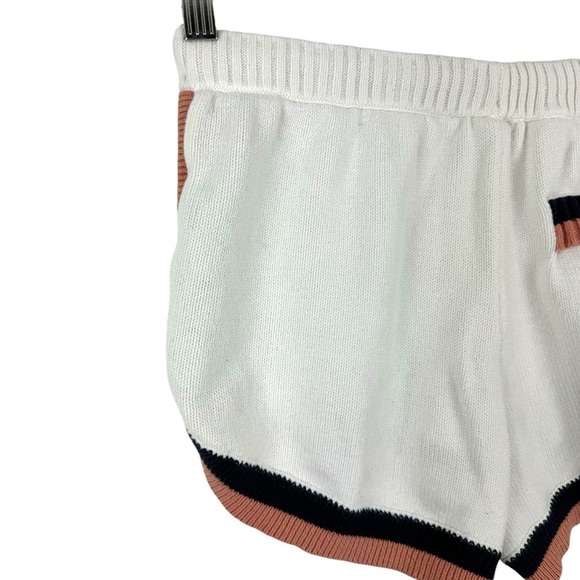 Revolve The Upside Boo Knit Shorts White Black Pink Trim Size XS - Picture 5 of 16